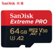 SanDisk 闪迪 Extreme PRO 至尊超极速 A2 Micro SDXC存储卡 64GB