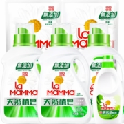 妈妈壹选 天然皂液 无添加 洗衣液6件套（1kg*3+袋装500g*2+内衣净300g）