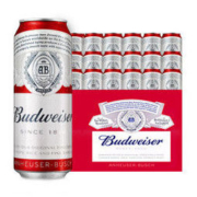 百威（Budweiser）啤酒经典醇正550ml*15听整箱大罐装 国产啤酒 *2件