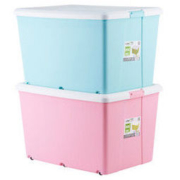 龙士达 塑料收纳箱整理箱 （100L*2）混色 2只装 特大号 LJ-0866-1*2 *2件