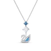 黑卡会员！SWAROVSKI施华洛世奇 DAZZLING SWAN蓝色天鹅项链 5530625