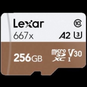Lexar 雷克沙 667x microSDXC A2 UHS-I U3 TF存储卡 256GB