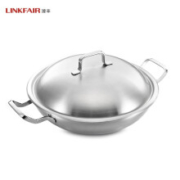 LINKFAIR 凌丰 LFDCG-NX332SA 双耳不锈钢炒锅 32cm*3件