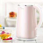 双层防烫​！ 11日0点！Midea 美的 WHJ1705b 电热水壶 1.7L 59元包邮