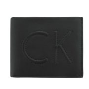 双11预售！黑卡会员！Calvin Klein 卡尔文·克莱 男士短款真皮LOGO钱包
