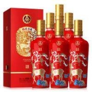 五粮液股份 福禄寿禧 中国红 52度500mL*6瓶 整箱装 * 2件