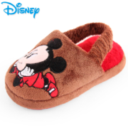 Disney 迪士尼 儿童冬季 加绒棉拖鞋