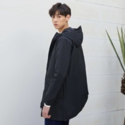 美特斯邦威 男 休闲 中长连帽 外套