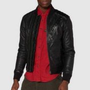 G-STAR RAW Moto 男士羊皮机车皮夹克 D17556  含税到手约￥1456