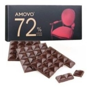 AMOVO 魔吻 72%可可黑巧克力零食糖果 120g *3件