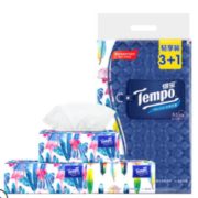 88VIP、限地区！Tempo 得宝 抽纸 4层*80抽*4包（133*195mm）