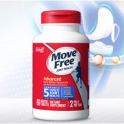 美产 维骨力 Move Free氨基葡萄糖软骨素 MSM加强版蓝瓶 80粒