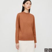 丝光棉！UNIQLO 优衣库  女士高领T恤长袖