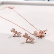 国内1280元！prime会员！Swarovski 施华洛世奇 ETERNAL FLOWER 爱的花园 项链+耳钉套装 5518141   含税直邮到手￥565.2