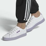 38码起！Adidas Sleek香芋紫水晶底女款板鞋