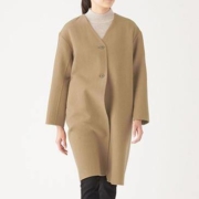 MUJI 无印良品 W9AD225 女式 羊毛混双面大衣