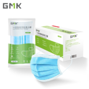 慢津贴：极摩客GMK  3层医用口罩含熔喷布 细菌过滤率≥ 99%  50片/5袋