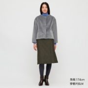 UNIQLO 优衣库  女装柔软摇粒绒无领茄克