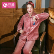 慢津贴：芬腾 Q980742107 女士珊瑚绒家居服套装