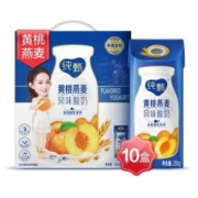 蒙牛 纯甄 赵丽颖推荐 常温风味酸牛奶 燕麦+黄桃  200g*10盒*4件