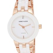Anne Klein 安妮克莱因 女士 AK / 1610wtrg 钻石表盘陶瓷表链手表
