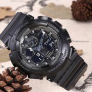 新低价！CASIO 卡西欧 G-SHOCK系列 GA-100CF-1A 男士双显运动手表