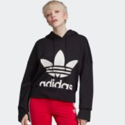 10点-12点！adidas阿迪达斯CROPPED HOODIE 女款连帽卫衣