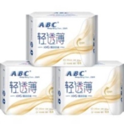 聚划算百亿补贴： ABC 棉柔轻透薄0.1cm 日用卫生巾 240mm 8片*3包