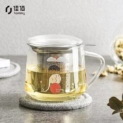 佳佰 高硼硅玻璃花茶杯 400ml *3件