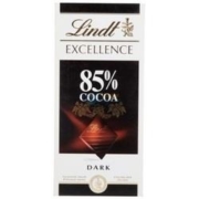 Lindt瑞士莲 进口特醇排装85%可可黑巧克力 100克/盒 *3件