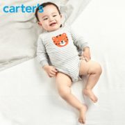 轻柔舒适！Carter's 孩特 婴幼儿纯棉长袖连体衣 39元包邮（需用券）