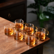 澜扬 高硼硅玉兰玻璃杯 6只装