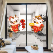 北巷 新年玻璃门贴 一对