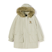 限尺码：Semir  森马  女式 中长款连帽棉服*2件