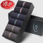 Langsha 浪莎 GB1421  男士中筒棉袜 6双装