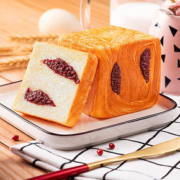【猫超】三只松鼠魔方生吐司红豆味480g