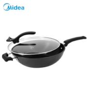 16点：美的（Midea） CL32T1GR 32cm不粘锅硬氧灰