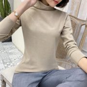 修身显瘦！栖凤竹 女士半高领打底衫 9.9元包邮（需用券）