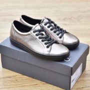 限37码！ECCO 爱步 Soft 7 柔酷7号 女士金属色牛皮休闲鞋430003  含税到手约￥404