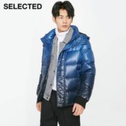 90%鸭绒！SELECTED 思莱德 男士渐变休闲羽绒服