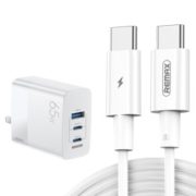 28日0点： REMAX睿量 GaN氮化镓65W 三口充电器+100W快充线套装