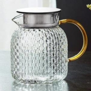 HYU 锤纹冷水壶 塑料彩盖 1100ml