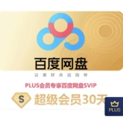 京东PLUS会员特权 百度网盘 超级会员月卡