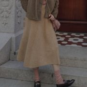 UNIQLO 优衣库 430950 女装souffle yarn喇叭裙