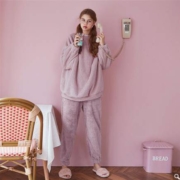 限尺码：Gukoo 果壳 720431511262718 女士珊瑚绒睡衣套装