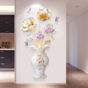 墙彩 3d立体墙贴画 花瓶郁金香款