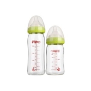 贝亲 Pigeon 婴儿宽口玻璃奶瓶套装 160ml+240ml