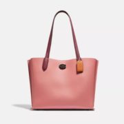 国内3950元！COACH 蔻驰 Willow 女款粉色托特包