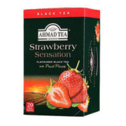 阿联酋进口亚曼(AHMADTEA)红茶叶袋泡茶包 草莓水果味果香红茶盒装20包*2g *3件