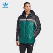 21日0点：adidas三叶草MID REV DWN JKT男双面羽绒服FL0009 黑色